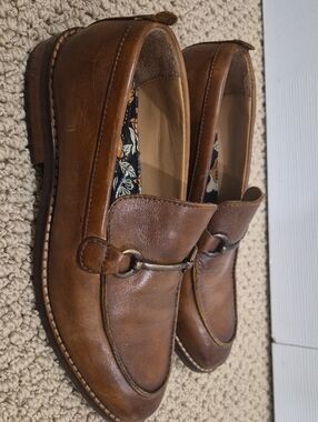next Brown Leather Kids Dress Loafers with Bit Accent